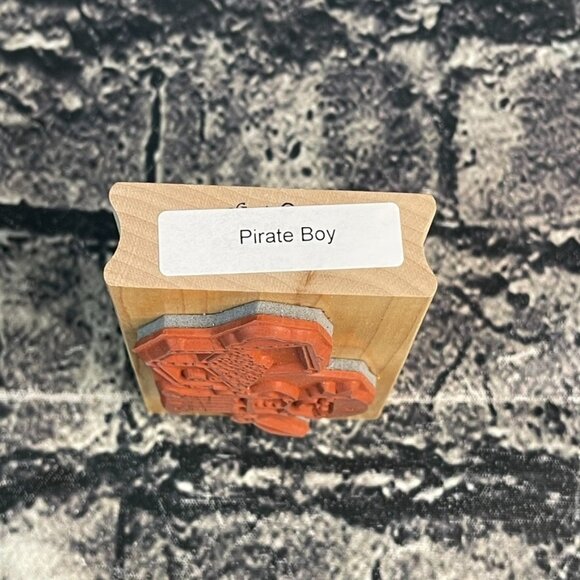 Great Impressions PIRATE BOY Rubber Stamp with Treasure Sword Kid Child Party - Picture 3 of 6